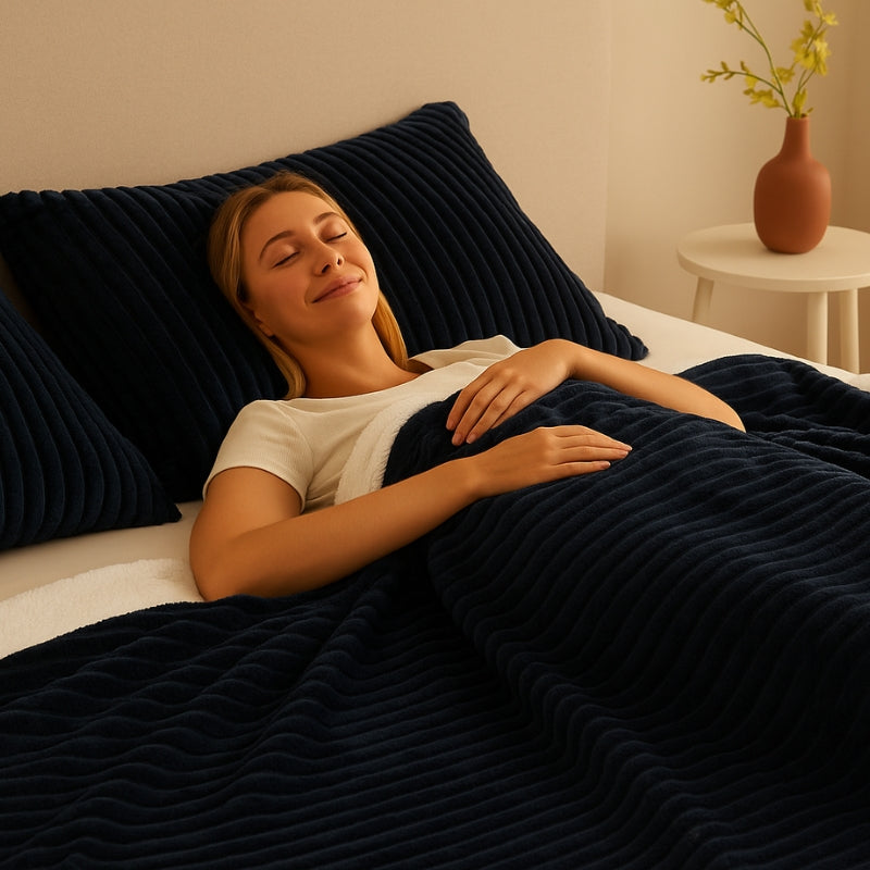 CloudStripe Sherpa Comforter Set