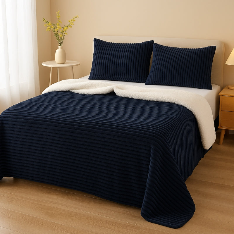 CloudStripe Sherpa Comforter Set